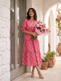 Scarlet Bloom | Midi Dress