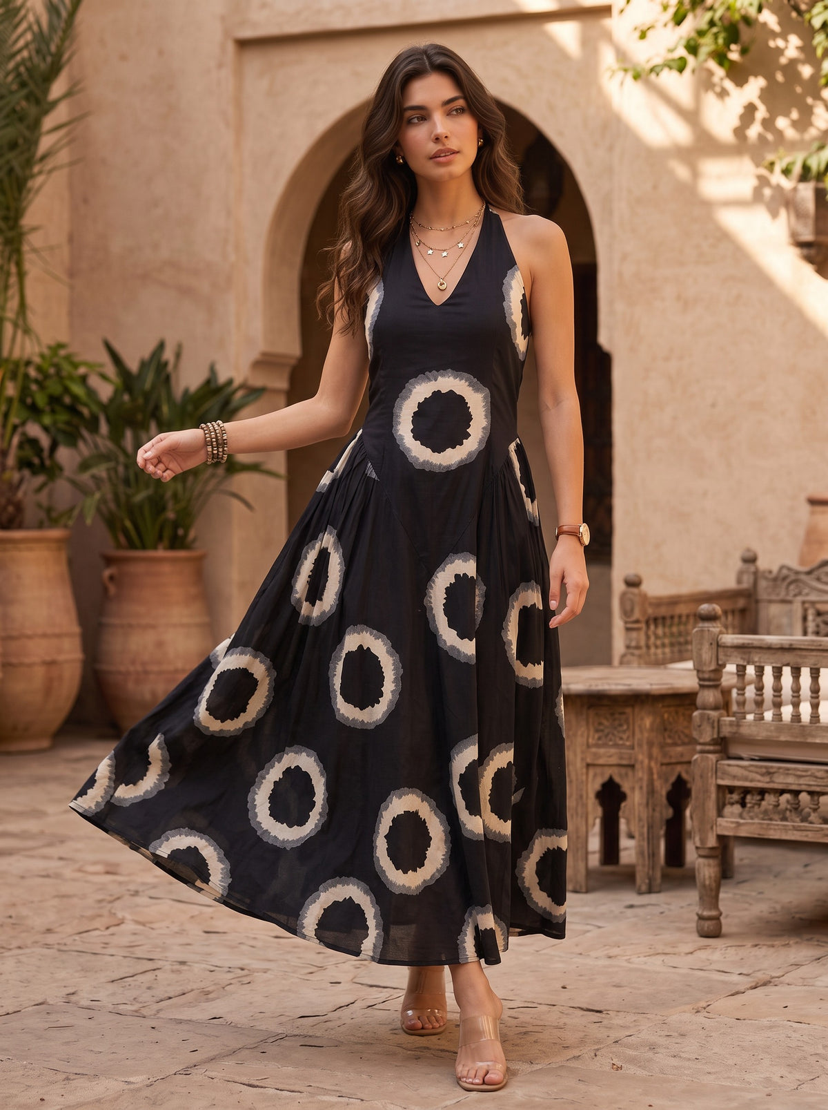 Noir Orbelle | Halter Neck Dress