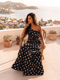Polka Muse One-Shoulder | Maxi Dress