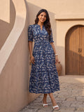 Indigo Tapestry | Midi Dress