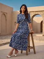 Indigo Tapestry | Midi Dress