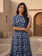 Indigo Tapestry | Midi Dress