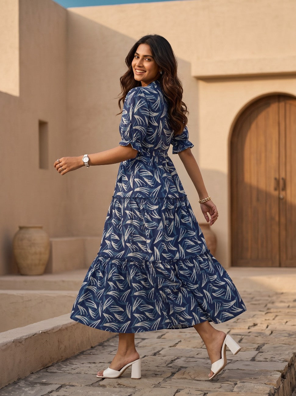 Indigo Tapestry | Midi Dress