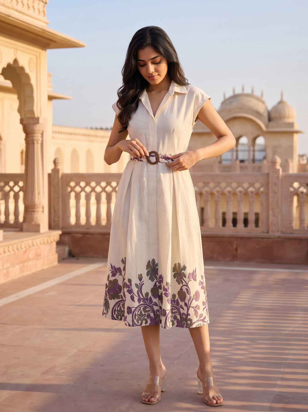 Wisteria Ivory | Midi Dress
