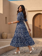 Indigo Tapestry | Midi Dress