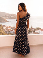 Polka Muse One-Shoulder | Maxi Dress